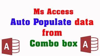 how to populate text in access combo box selection?