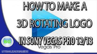 How to make a 3D rotating logo in Sony Vegas 12 / 13