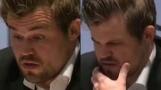 Magnus Carlsen Reacts to Nepomniachtchi's Bishop Blunder in World Chess Championship 2021