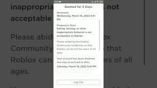 Меня забанили в роблокс!!! "за что?"