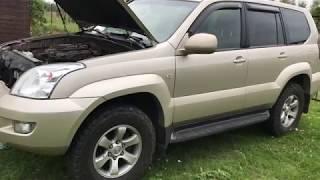 Engine oil change in Toyota Land Cruiser Prado 120