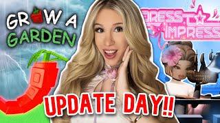 DRESS TO IMPRESS & GROW A GARDEN UPDATES *SECRET CUTSCENE + BIZZY BEES PT.2*