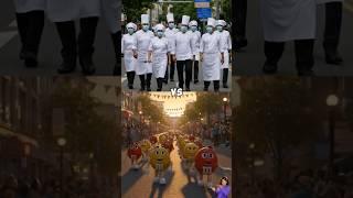 Cooks vs Giant Food vs Superheroes (M&M's, Bounty, Snickers, KitKat, Kong, Pikachu, Mario, Sonic)