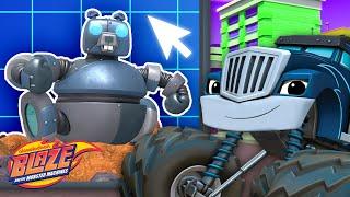 120 MINUTES of Crusher Building Robots to Stop Blaze in Races!  | Blaze and the Monster Machines