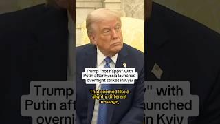 Trump 'not happy' with Putin after Russia launched overnight strikes in Kyiv