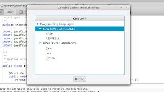 JavaFX TreeTableView Tutorial #1 : Basic Table with Single Column