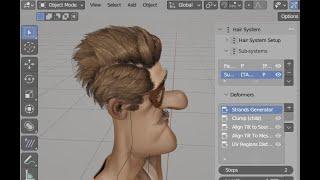 Do not comb your hair. Sculpt it.  Track To Mesh deformer, for lazy people.