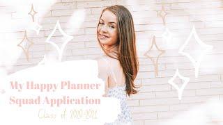 Happy Planner Squad Application - Class of 2020/2021 :)