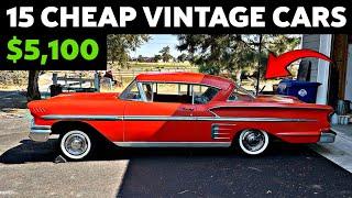 Ready to Drive or Restored: 15 Vintage Cars For Sale Under $10,000