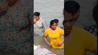 Ganga snan : beautiful day  #ganga #snan #bathing #shortsviral
