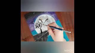 Easy drawing paint#short# луна***