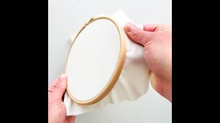 How to place fabric in an embroidery hoop and tighten properly!