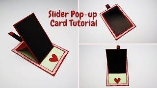 DIY-Slider Pop Up Card For Scrapbook | How to Make Photo Slider Pop Up Card