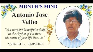 Sir Antonio Jose Velho | Months Mind Mass | 21 June 2025 | Reis Magos Church | Goa India.