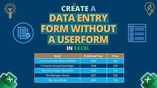 How to Create an Excel Data Entry Form without a UserForm