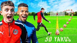 Scoring 1 AMAZING Football Goal From 1-50 Yards! (Ft. Jeremy Lynch)