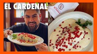 EL CARDENAL - Chile en nogada en paquete - enchilada - mezcal y nieve