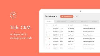 Free Tilda CRM To Manage Leads | Tilda Tutorial