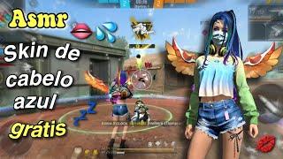 ASMR FREE FIRE mouth sounds delicados sussurando pra você relaxar pegando skin grátis ouro royale