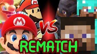 Mario Vs Steve (Super Mario Bros Vs Minecraft) |REMATCH|