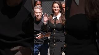 #selena arrives on"Jimmy Kimmel Live" show with a look from @versace FW24, styled by @erinwalshstyle