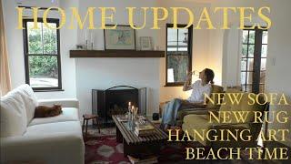 Home Updates | NEW SOFA, NEW RUG, ART, BEACH