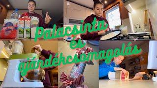 Palacsinta és ajándékcsomagolás | Vlogmas 16 nap