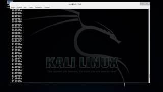 создаем базу для брута kali linux