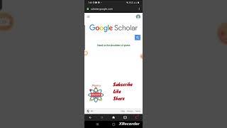 Google Scholar research paper search