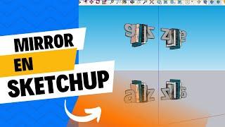 Herramienta espejo o mirror en SketchUp