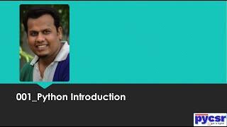 Introduction to Python | PyCSR | Learn Python Online with Pankaj Soni