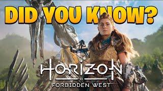 Did You Know Horizon Forbidden West