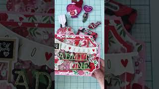 Sharing with you this Valentine card created with the Ticket Mini Album @ScrapDiva29
