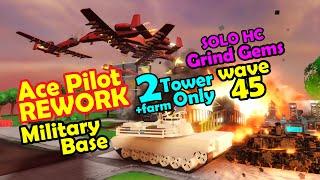 TDS SOLO HC Hardcore Ace Pilot Rework 2 Towers Only - Tower Defense Simulator Roblox