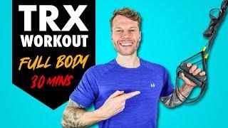 Lunch Break Muscle Builder - 30 Minute Full Body TRX Workout (Suspension Training)