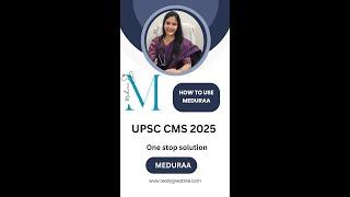 UPSC CMS 2025 APP MEDURAA || How to use this app for your preparation|| Dr Deeksha Agarwal