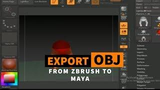 Complete Beginner : Export obj from Zbrush to Maya for beginner