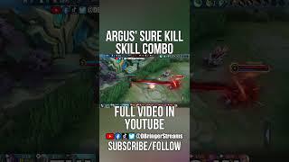 ARGUS SKILL COMBOS TO SECURE VICTORY || MOBILE LEGENDS RANKED GAME GUIDE