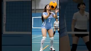  Perfect Pass, Perfect Timing — She Was Ready!  #volleyballplayers