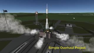 Kerbal Space Program AlphaMensae Simple Overhaul Soyuz-KG/KMA Launch Demo