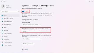 Automatically delete old files from Recycle Bin in Windows 11
