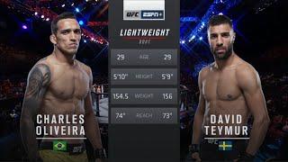 Charles Oliveira vs David Teymur UFC Fight Night