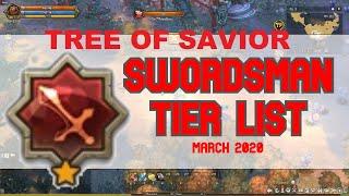 Swordsman Tier List For March 2020 - Tree Of Savior