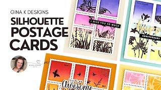 Gina K Designs Silhouette Postage Cards: Shopping My Stash!