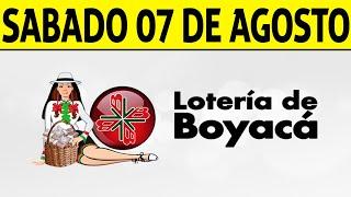 Resultados Lotería de BOYACÁ del Sábado 7 de Agosto de 2021 | PREMIO MAYOR 