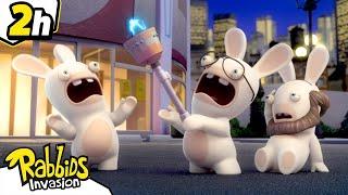 Not sure that's a good idea!  | RABBIDS INVASION  | 2H Compilation | Cartoon for kids