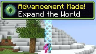 Minecraft but Advancements Expand the World Border