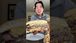 biggest mcd's burger i've ever had #mcdonalds #fastfood #foodreview #mukbang #mukbangers