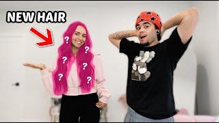 SURPRISING MY FIANCE WITH MY NEW HAIR!