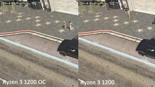 AMD Ryzen 3 1200 OC vs. AMD Ryzen 3 1200 in 10 Games with a GTX 1060